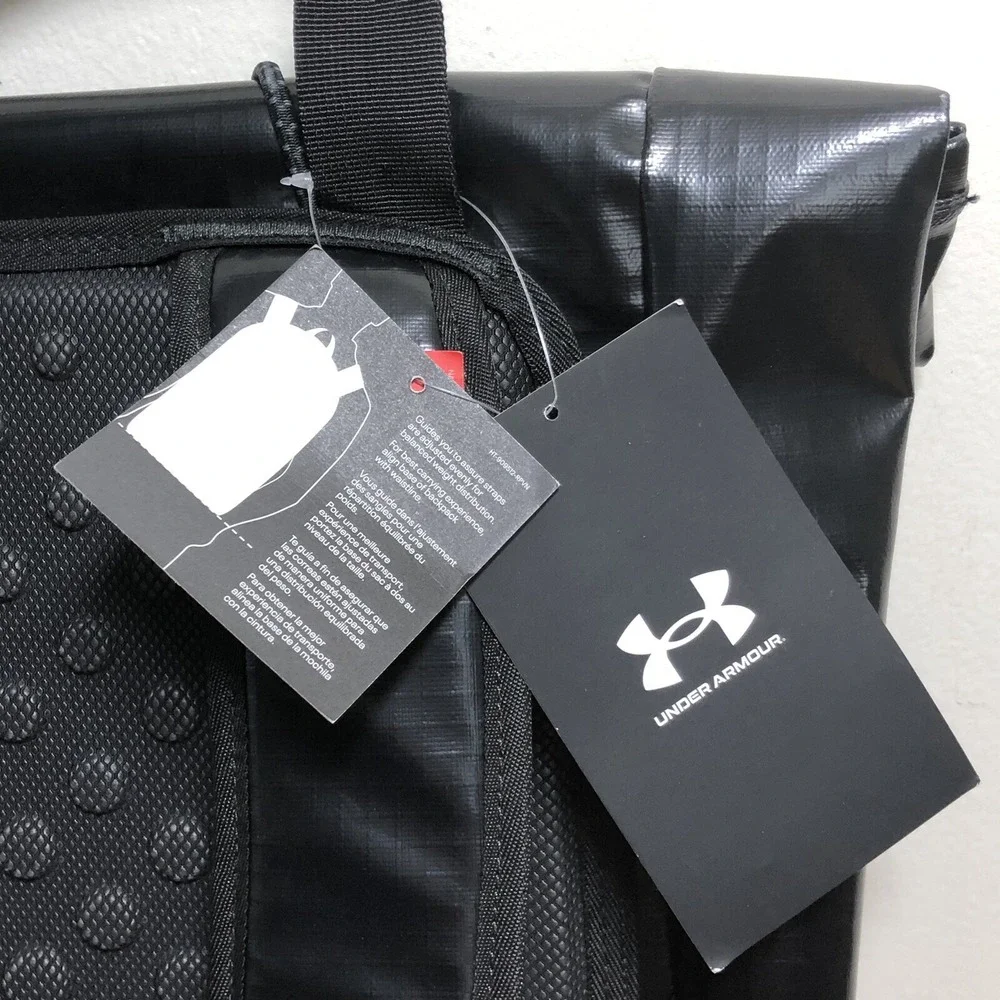 New Under Armour UA Summit Backpack Storm Waterproof Black Sz Large